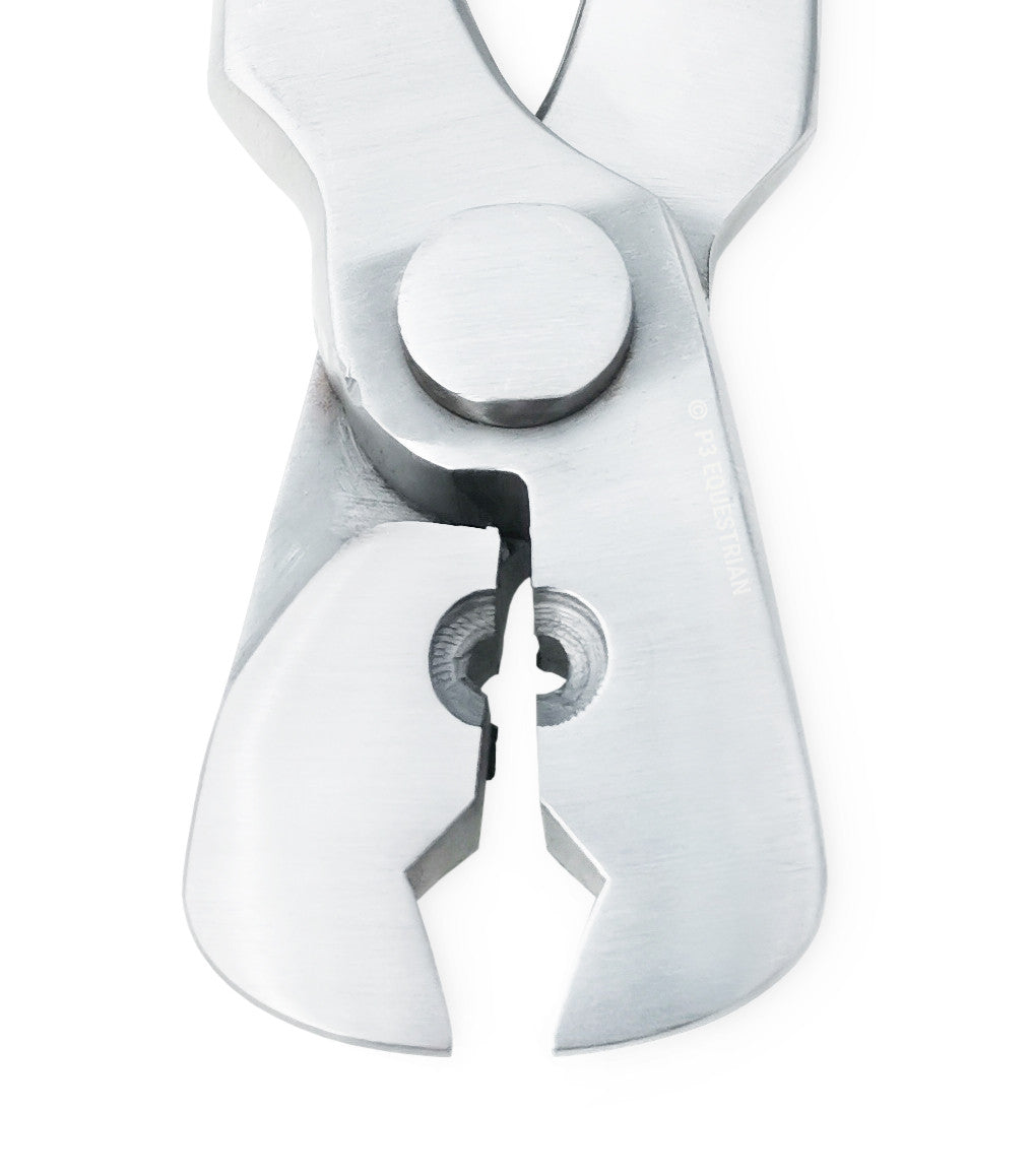 Pull out individual nails from horseshoes