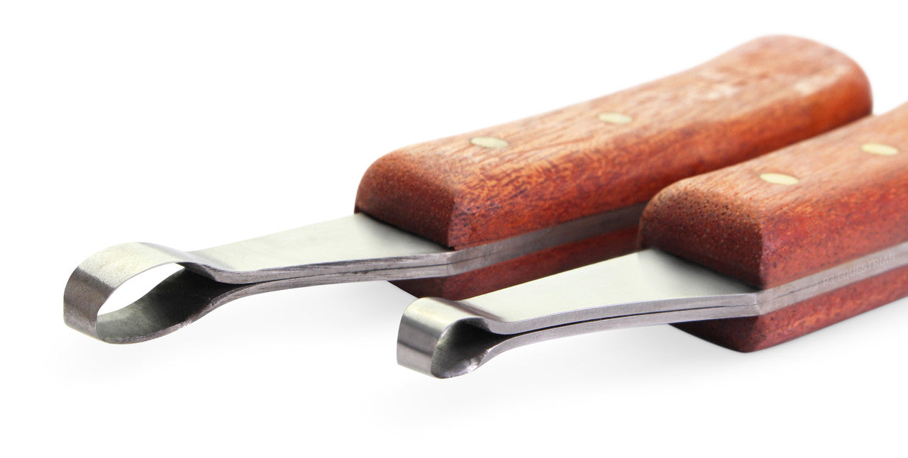 Hall large and small abscess loop hoof knives