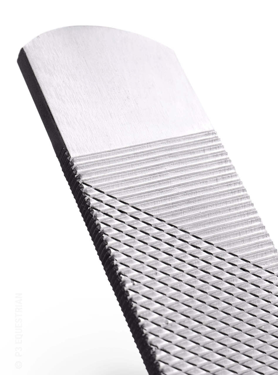 Smoother side of the Bassoli Farrier rasp