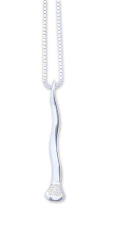 Wavy horseshoe nail sterling silver necklace