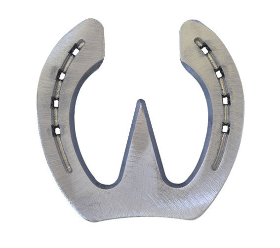 Open toe aluminium heart bar W bar shoe