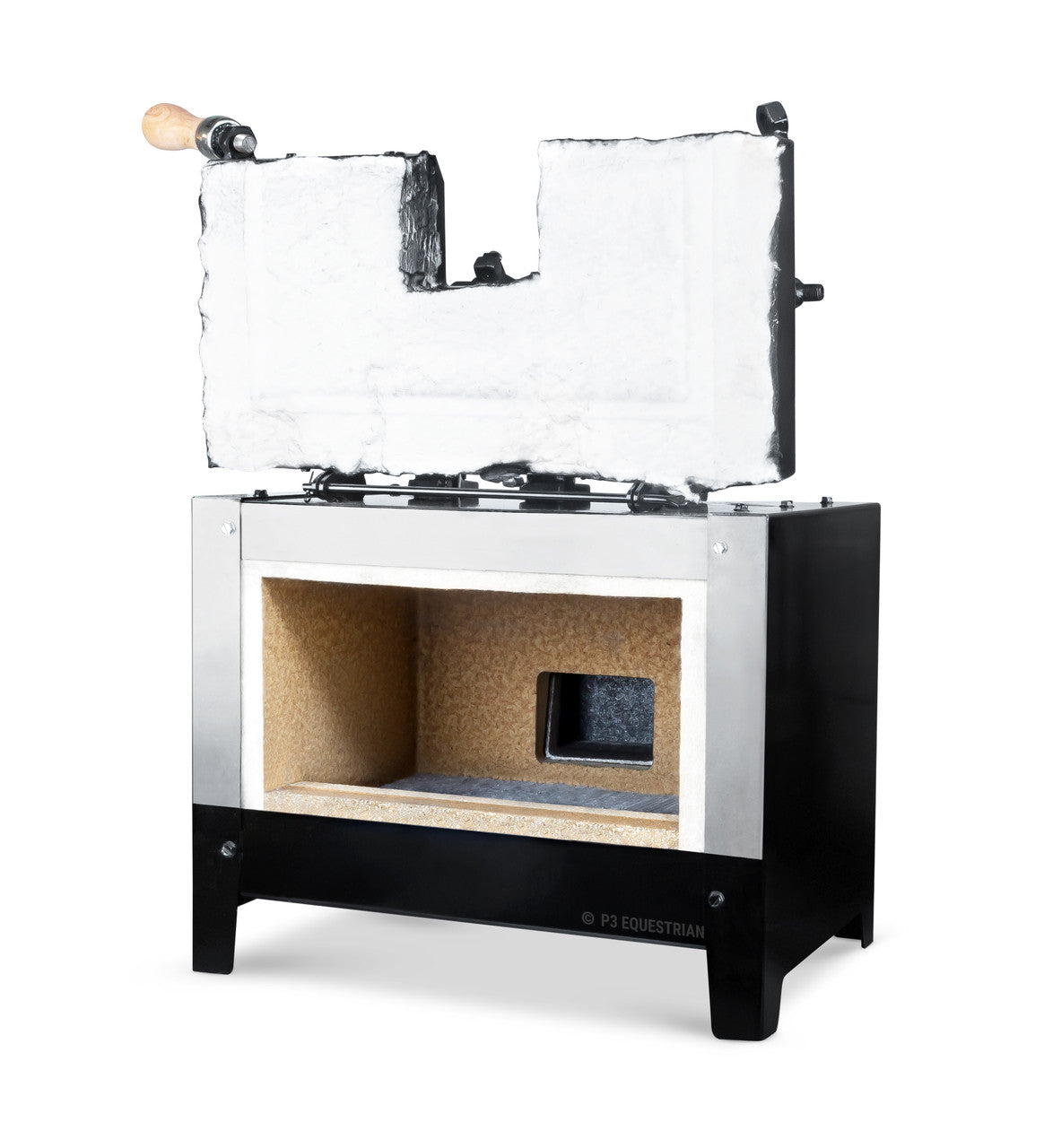 NC Whisper Daddy 3 burner farrier forge with open front port and rare barstock door firebox