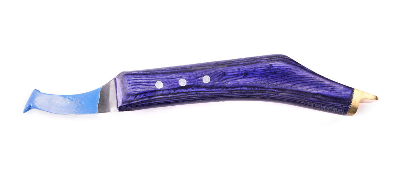 Beanie Tools hoof knife with unique ergonomic wooden handle