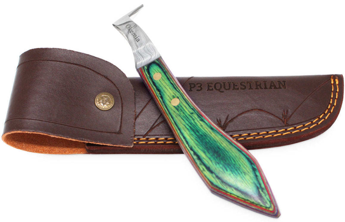 Okemia loop knife with pick with free leather pouch