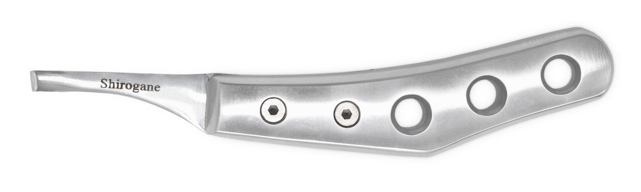Shirogane abscess loop knife with aluminium handle side view
