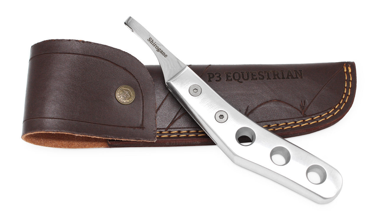 Shirogane abscess loop knife with free leather knife pouch