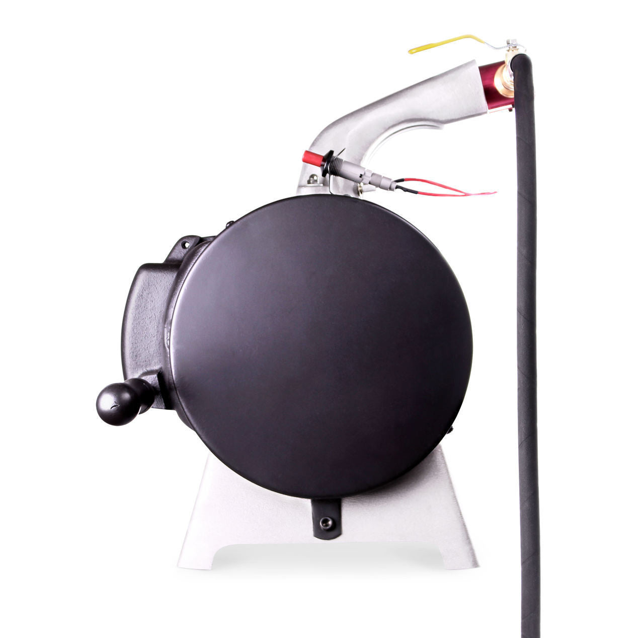 Pro Forge PF200 right side view - one side of the forge has an open port for barstock