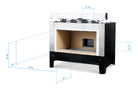 NC Whisper Daddy 3 burner with open front port and rare barstock door internal dimensions
