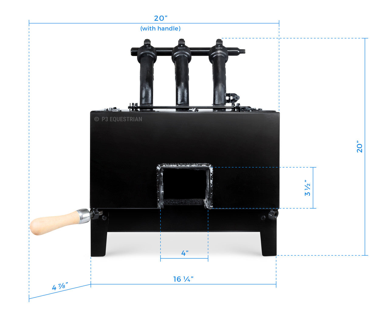 NC Whisper Daddy 3 burner with open front port and rare barstock door external dimensions