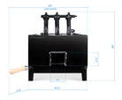 NC Whisper Daddy 3 burner with open front port and rare barstock door external dimensions