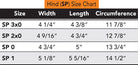 Size chart (hinds)